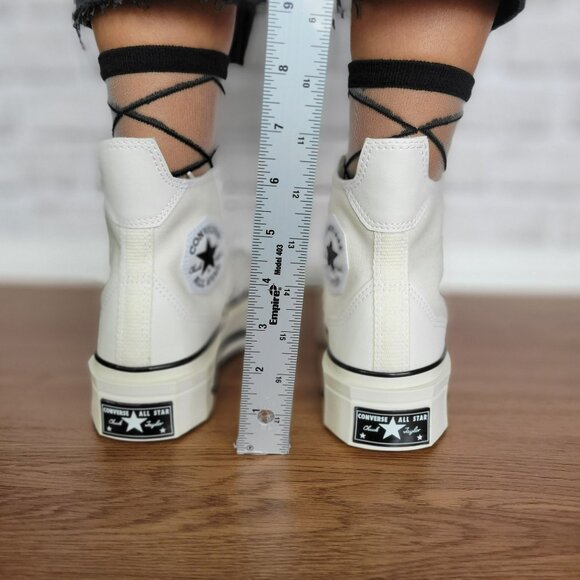 ⭐Converse Chuck 70 De Luxe Squared Hi Sz 8 Women's Shoes Sneakers White A06436C - Picture 5 of 11